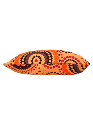 Eco-Friendly Orange & Multicolour Cricle Print Canvas Shoulder Bag 5