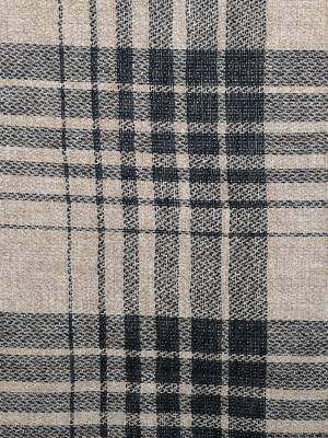 Brown & Black Woolen Woven Design Checkered Shawl 4