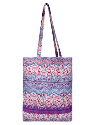 Eco-Friendly Purple & Multicolour Abstract Print Canvas Shoulder Bag 3