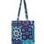 Eco-Friendly Blue & Multicolour Abstract Print Canvas Shoulder Bag