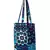 Eco-Friendly Blue & Multicolour Abstract Print Canvas Shoulder Bag