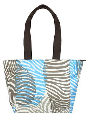 Zebra White & Multi Canvas Shoulder Bag 1