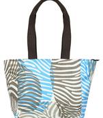 Zebra White & Multi Canvas Shoulder Bag