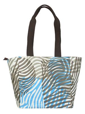 Zebra White & Multi Canvas Shoulder Bag 3