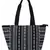 Fleecy Black & White Jacquard Shoulder Bag