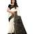 black and white BANDHANI ART SILK SAREE WITH BLOUSE PIECE 