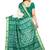 green and white BANDHANI ART SILK SAREE WITH BLOUSE PIECE 