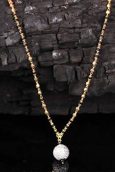 Black gold plated mangalsutra