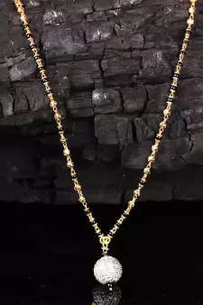Black gold plated mangalsutra