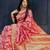 Multicolor woven silk blend saree with blouse