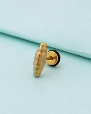 Royal Stud Flat Bar Earring 1