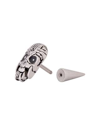 Royal Stud Skull Stainless Steel Earring 3