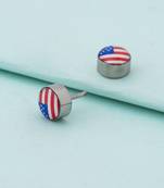 Royal Stud American Flag Earring