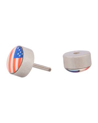 Royal Stud American Flag Earring 3