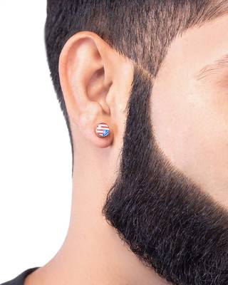 Royal Stud American Flag Earring 4