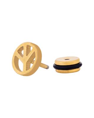 Royal Stud Peace Sign Earring 3