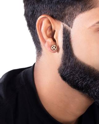 Royal Stud Peace Sign Earring 4
