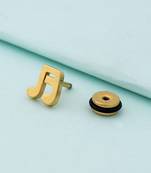 Royal Stud Musical Note Earring