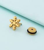 Royal Stud Snowflake Gold Plated Earring