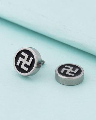 Royal Stud Swastik Sign Earring 1