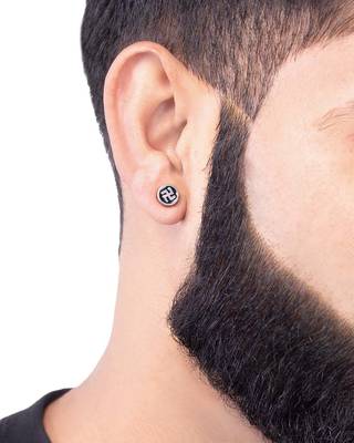 Royal Stud Swastik Sign Earring 4