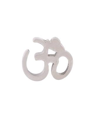 Royal Stud Silver Plated Om Earring 2