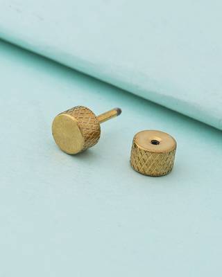 Royal Stud Steel Dumbbell Earring 1