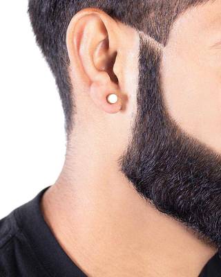 Royal Stud Steel Dumbbell Earring 4