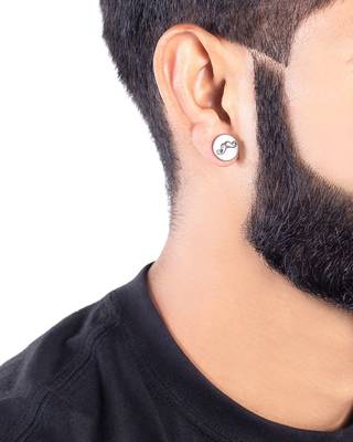 Royal Stud Moustache Barbell Earring 5