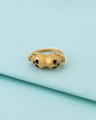 Royal Stud Gold Plated Moustache Earring 1