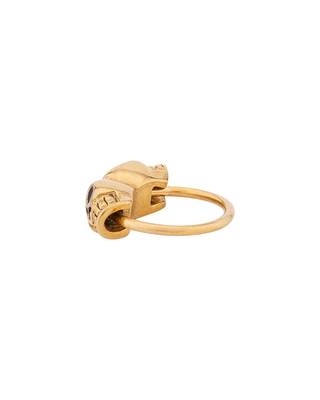 Royal Stud Gold Plated Moustache Earring 3