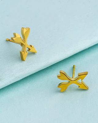 Royal Gold Plated Arrows Earrings 1