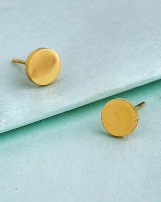 Royal Men's Round Stud Earrings 1