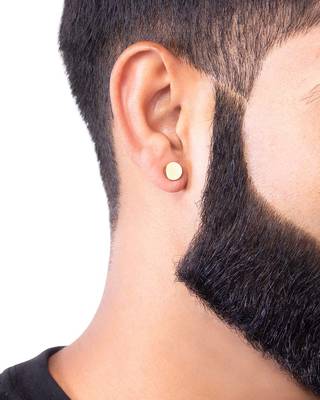 Royal Men's Round Stud Earrings 4