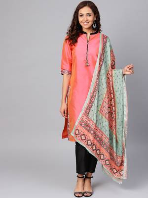 Pink plain taffeta salwar 1
