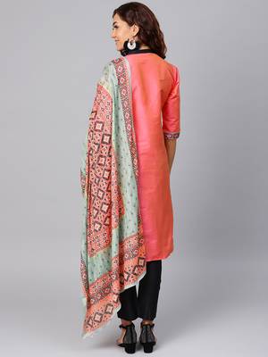 Pink plain taffeta salwar 2