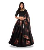 Multi Colour Digital Printed Semi Stitched Lehenga Choli
