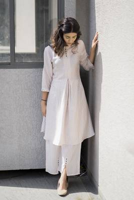 Light Beige Kurti Set 1