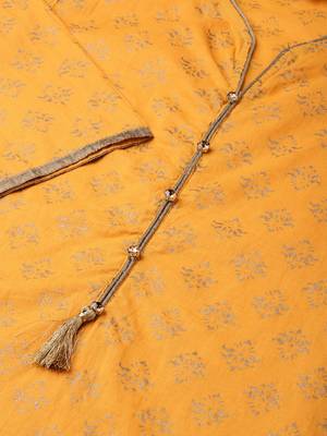 Light-orange printed cotton salwar 4