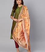 Mehendi printed taffeta salwar