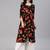 Black printed viscose rayon ethnic-kurtis