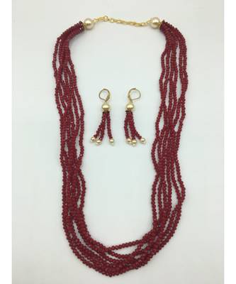 RED SWAROVSKI CRYSTAL NECKLACES with earrings 2