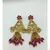 Ruby Stone Gold Plated Earrings