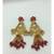 Ruby Stone Gold Plated Earrings