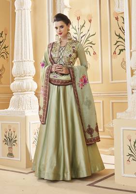 Mehendi embroidered silk salwar 1