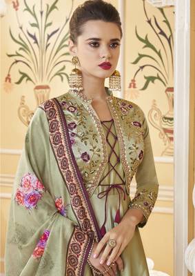 Mehendi embroidered silk salwar 2