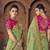 Light green woven banarasi silk saree with blouse
