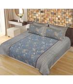 Pure Cotton Multicolour King Size Double Bed Bedsheet With Pillow Cover