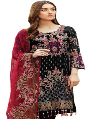 Black Embroidered Georgette Salwar 2