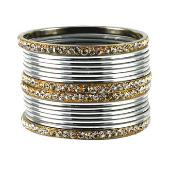 Preety Bangles Color-Silver 2